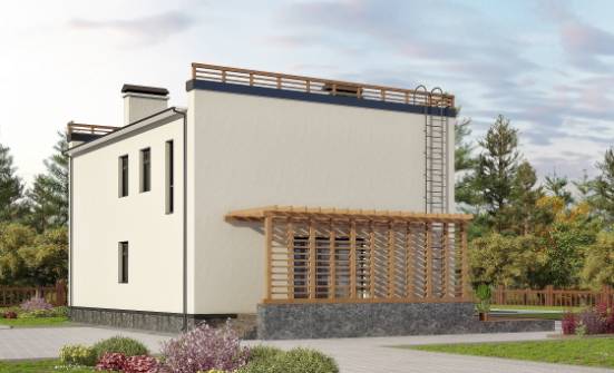 215-002-Л Проект двухэтажного дома, уютный коттедж из теплоблока Поронайск | Проекты домов от House Expert