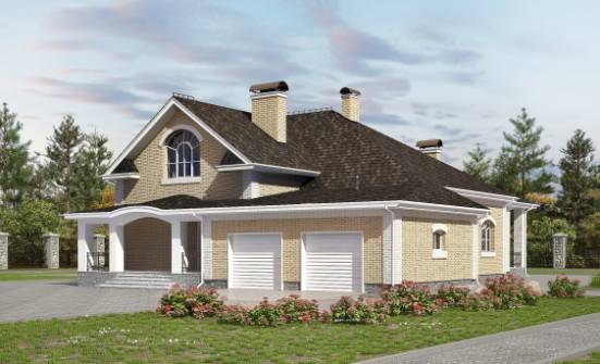 290-001-П Проект двухэтажного дома с мансардой, гараж, красивый загородный дом из кирпича Невельск | Проекты домов от House Expert