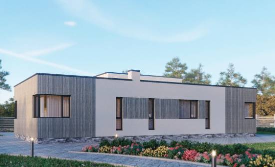 175-001-Л Проект одноэтажного дома, бюджетный загородный дом из арболита Поронайск | Проекты домов от House Expert
