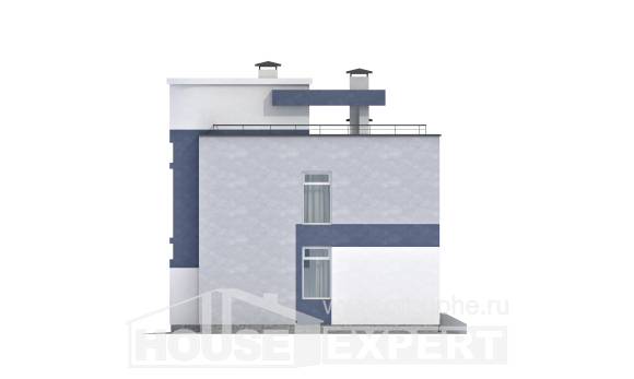 180-005-П Проект двухэтажного дома, современный коттедж из бризолита, Поронайск
