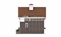 045-001-Л Проект двухэтажного дома мансардный этаж, красивый дом из керамзитобетонных блоков Холмск, House Expert