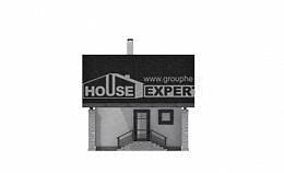 060-001-П Проект двухэтажного дома мансардный этаж, гараж, миниатюрный дом из теплоблока Оха, House Expert