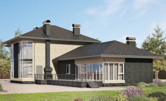 305-003-Л Проект двухэтажного дома, огромный домик из арболита, Южно-Сахалинск