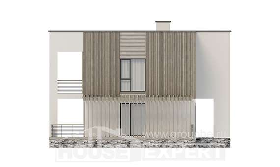 150-017-П Проект двухэтажного дома, бюджетный домик из керамзитобетонных блоков Оха, House Expert
