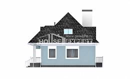 110-001-Л Проект двухэтажного дома с мансардой, доступный коттедж из арболита Оха, House Expert