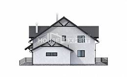290-003-П Проект двухэтажного дома мансардный этаж, классический коттедж из бризолита Южно-Сахалинск, House Expert