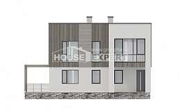 150-017-П Проект двухэтажного дома, экономичный загородный дом из бризолита Поронайск, House Expert
