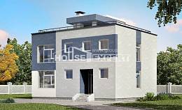 180-005-П Проект двухэтажного дома, красивый дом из блока Невельск, House Expert