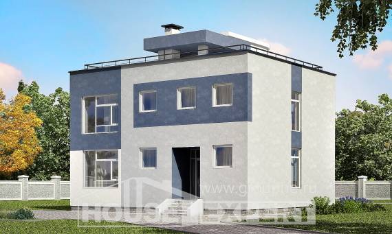 180-005-П Проект двухэтажного дома, просторный дом из газосиликатных блоков, Южно-Сахалинск