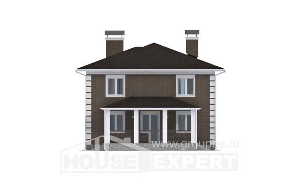 185-002-П Проект двухэтажного дома, бюджетный домик из бризолита Южно-Сахалинск, House Expert