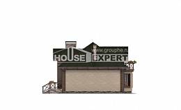 180-010-П Проект двухэтажного дома мансардный этаж, гараж, красивый коттедж из газосиликатных блоков Оха, House Expert