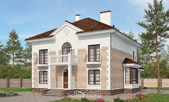 220-008-П Проект двухэтажного дома, простой загородный дом из кирпича Холмск | Проекты домов от House Expert