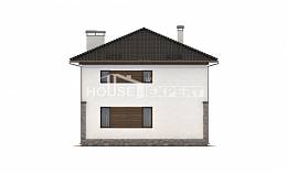 170-005-П Проект двухэтажного дома, недорогой коттедж из арболита, Поронайск