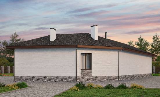 145-001-Л Проект бани из керамзитобетонных блоков Южно-Сахалинск | Проекты одноэтажных домов от House Expert
