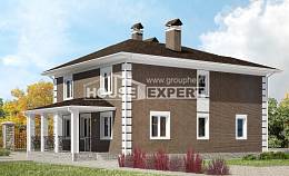 185-002-П Проект двухэтажного дома, бюджетный домик из пеноблока Южно-Сахалинск, House Expert