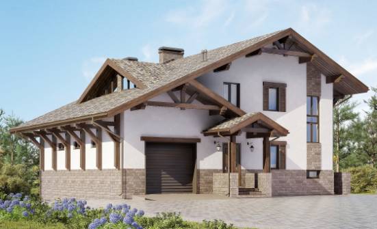 305-002-П Проект трехэтажного дома с мансардой, современный дом из кирпича Южно-Сахалинск | Проекты домов от House Expert