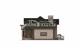 180-010-П Проект двухэтажного дома с мансардным этажом, гараж, просторный домик из пеноблока Оха, House Expert