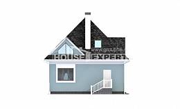 110-001-Л Проект двухэтажного дома с мансардой, недорогой домик из теплоблока Холмск, House Expert