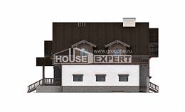 440-001-П Проект трехэтажного дома мансардой и гаражом, огромный дом из кирпича Невельск, House Expert