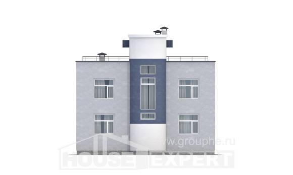180-005-П Проект двухэтажного дома, простой загородный дом из бризолита Холмск, House Expert