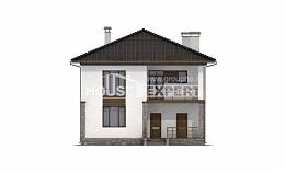 170-005-П Проект двухэтажного дома, экономичный загородный дом из поризованных блоков, Поронайск