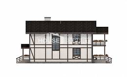 250-002-Л Проект двухэтажного дома с мансардным этажом и гаражом, средний дом из кирпича Южно-Сахалинск, House Expert