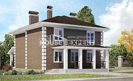185-002-П Проект двухэтажного дома, небольшой дом из газосиликатных блоков Южно-Сахалинск, House Expert