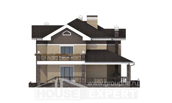 200-006-П Проект двухэтажного дома, классический загородный дом из кирпича Оха, House Expert