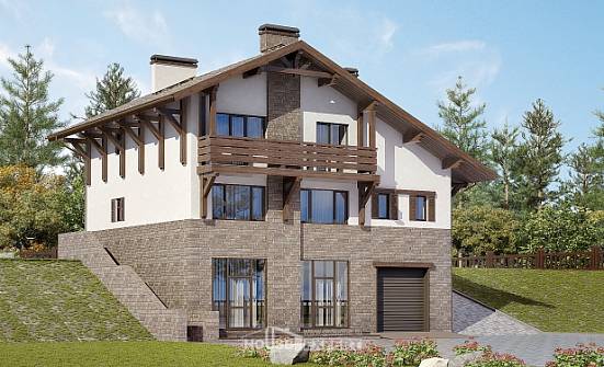 305-002-П Проект трехэтажного дома мансардой, уютный загородный дом из кирпича Оха | Проекты домов от House Expert