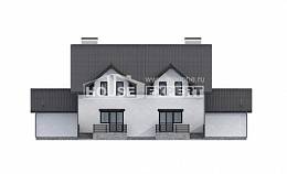 290-003-П Проект двухэтажного дома с мансардой, просторный загородный дом из бризолита Холмск, House Expert