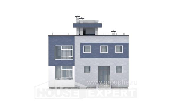 180-005-П Проект двухэтажного дома, уютный загородный дом из твинблока Холмск, House Expert