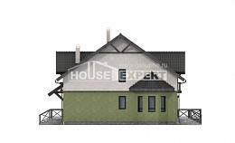 120-003-П Проект двухэтажного дома с мансардой, современный домик из арболита Оха, House Expert