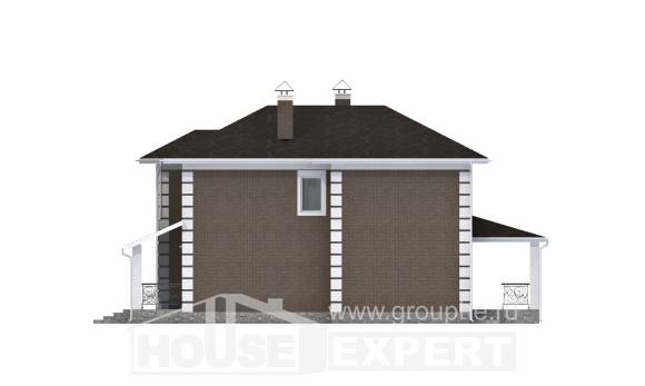 185-002-П Проект двухэтажного дома, красивый домик из поризованных блоков Поронайск, House Expert