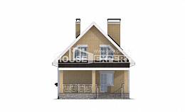 130-004-П Проект двухэтажного дома с мансардой, доступный коттедж из керамзитобетонных блоков Невельск, House Expert