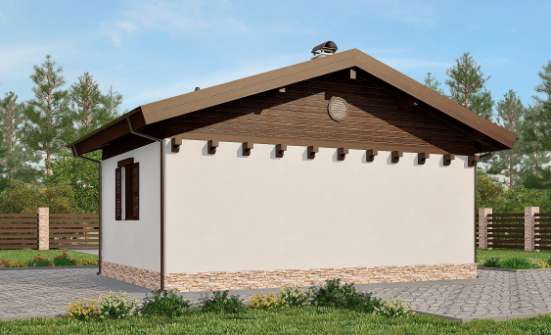 040-003-П Проект бани из пеноблока Невельск | Проекты одноэтажных домов от House Expert