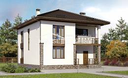 170-005-П Проект двухэтажного дома, недорогой домик из бризолита Невельск, House Expert