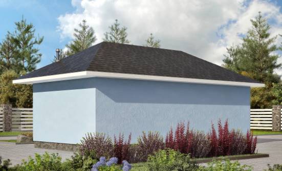 040-001-Л Проект гаража из бризолита Оха | Проекты домов от House Expert
