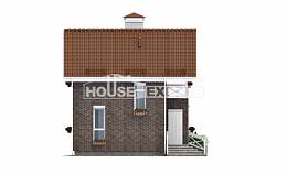 045-001-Л Проект двухэтажного дома с мансардой, экономичный дом из газосиликатных блоков Невельск, House Expert